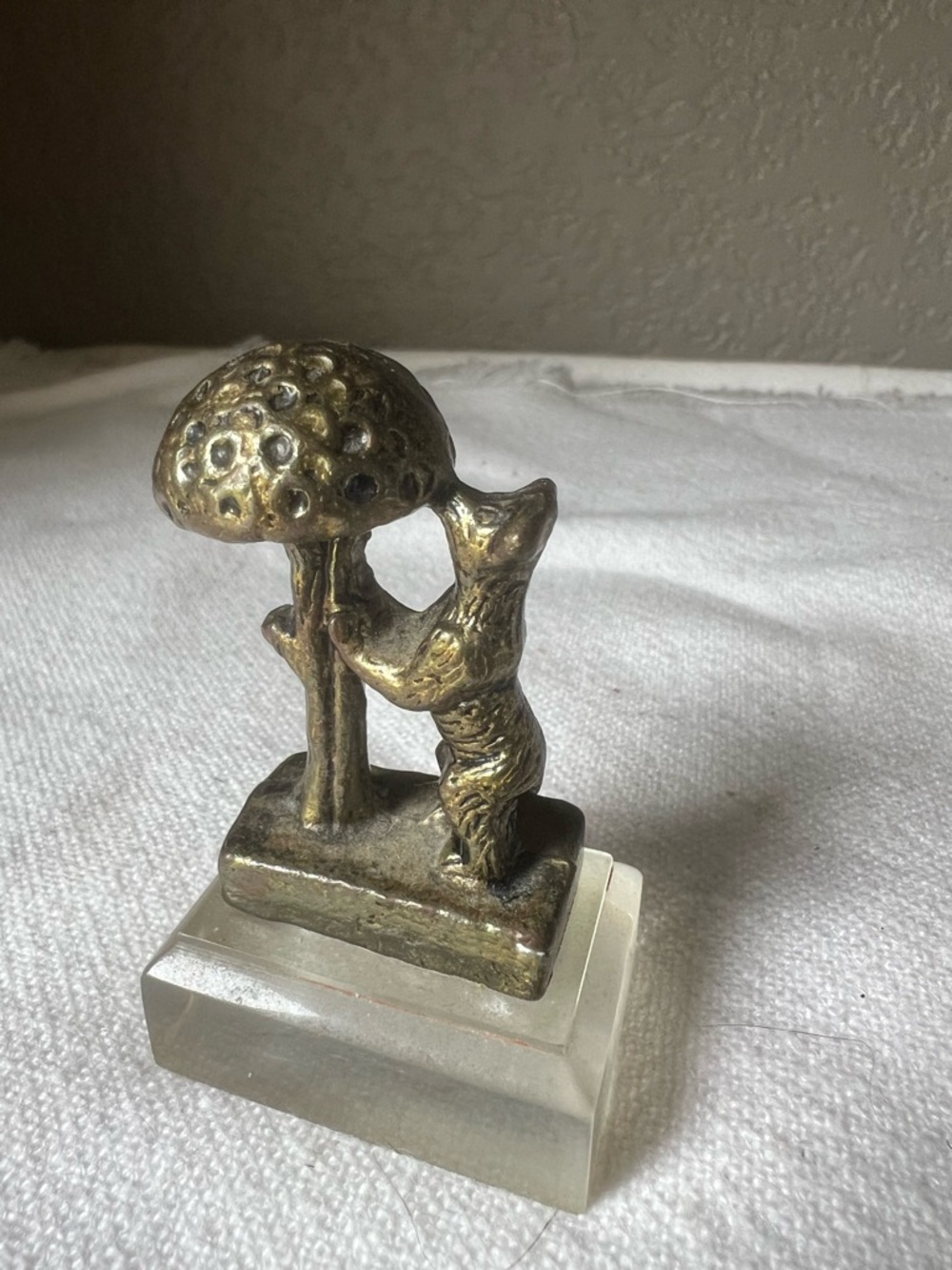 Vintage miniature replica of the "Bear and Strawberry Tree"